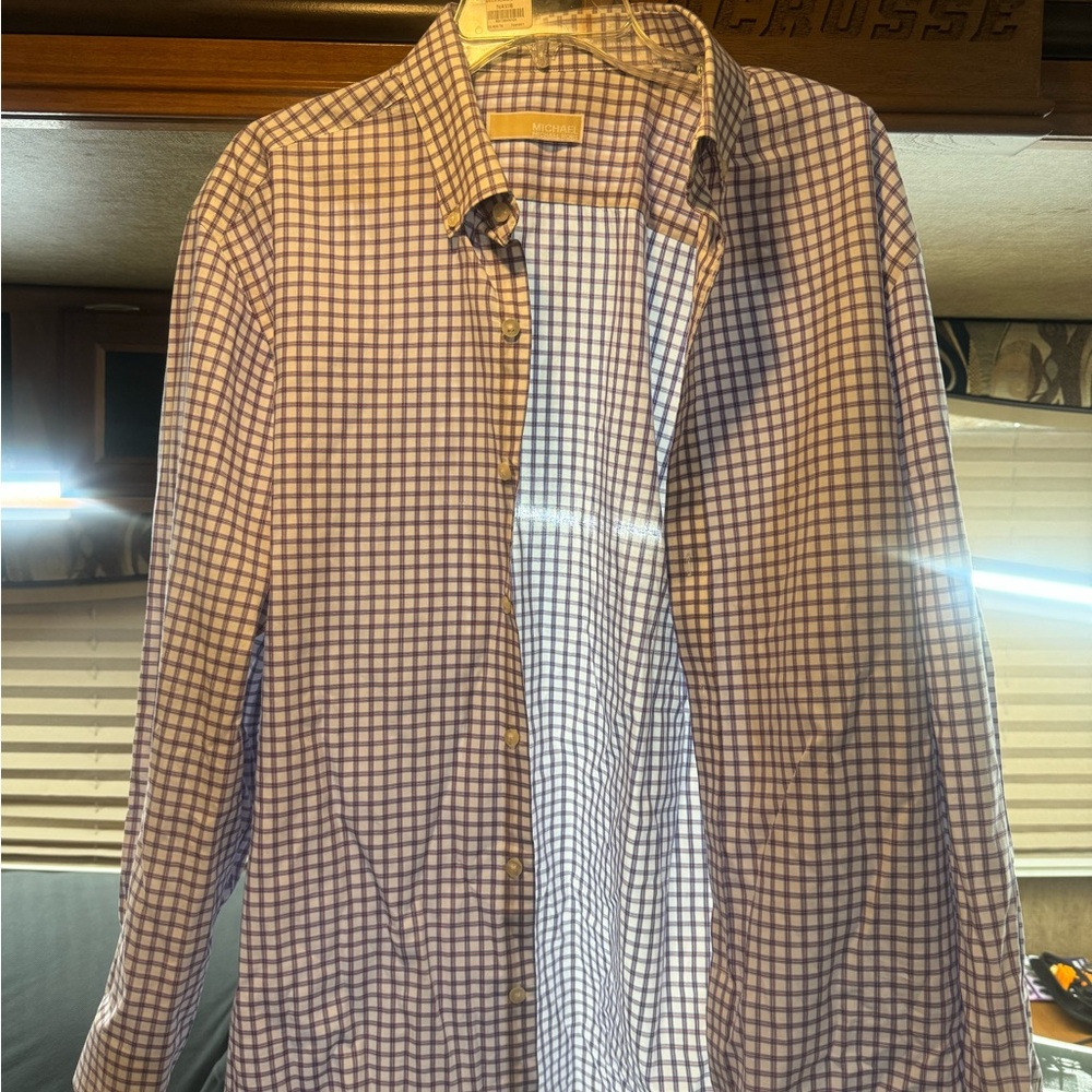 Micheal kors long sleeve button go dress shirt